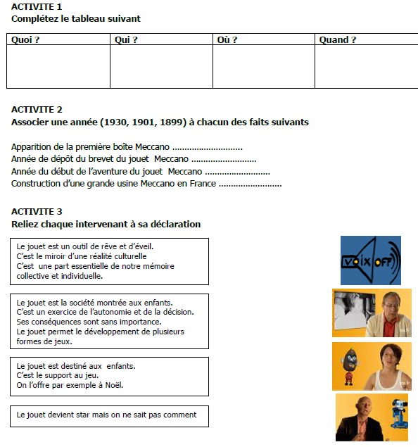 Listening Comprehension in French " Les jouets histoire et symboles
