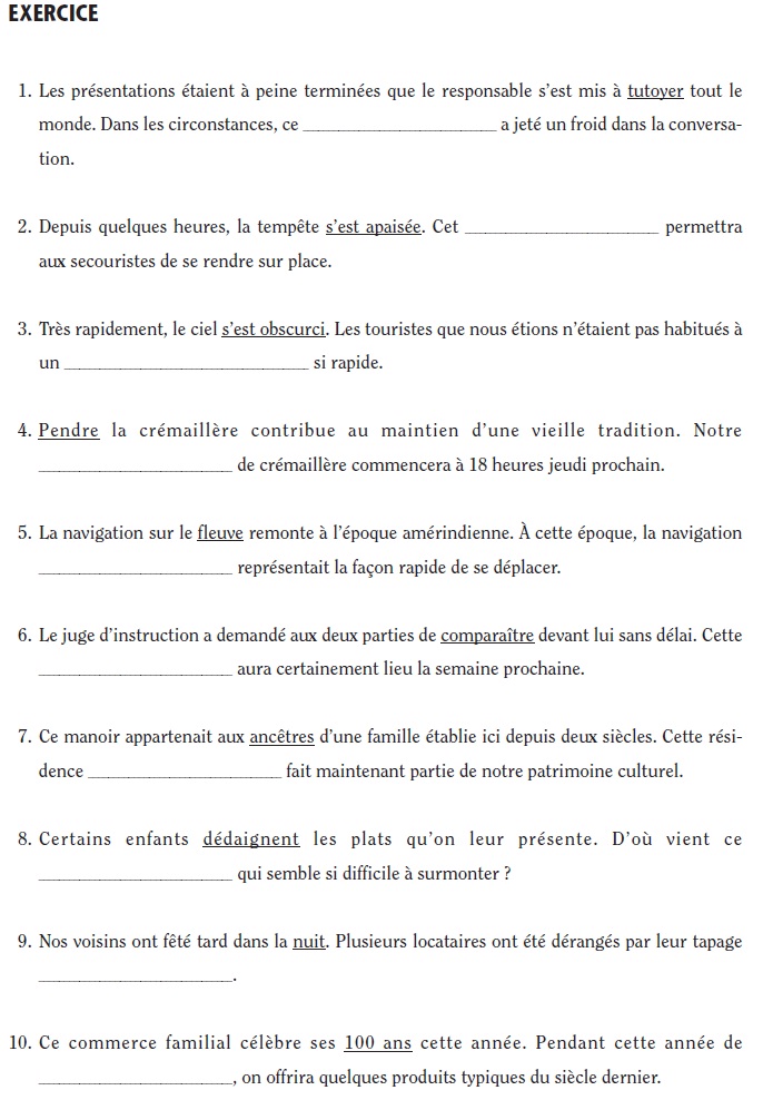 French_Vocabulary_Exercise_2